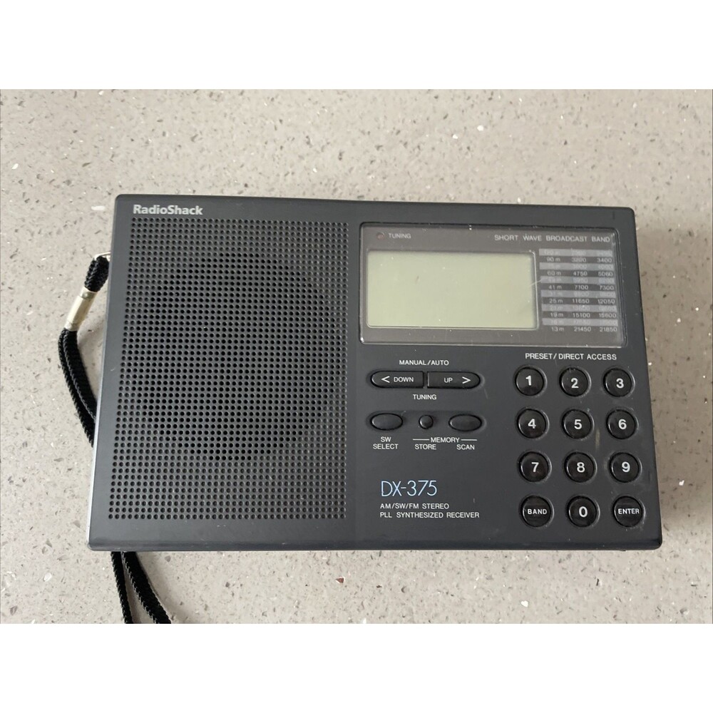 Vintage Radio Shack DX-375 Portable AM FM Short Wave Radio Receiver untested